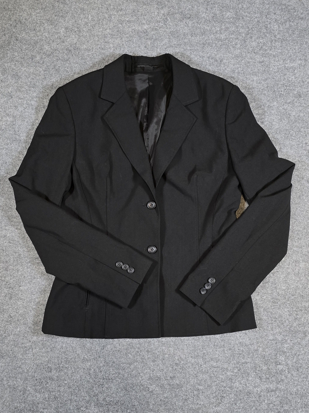 Express Black Women's Two-Button Notch Lapel Blazer